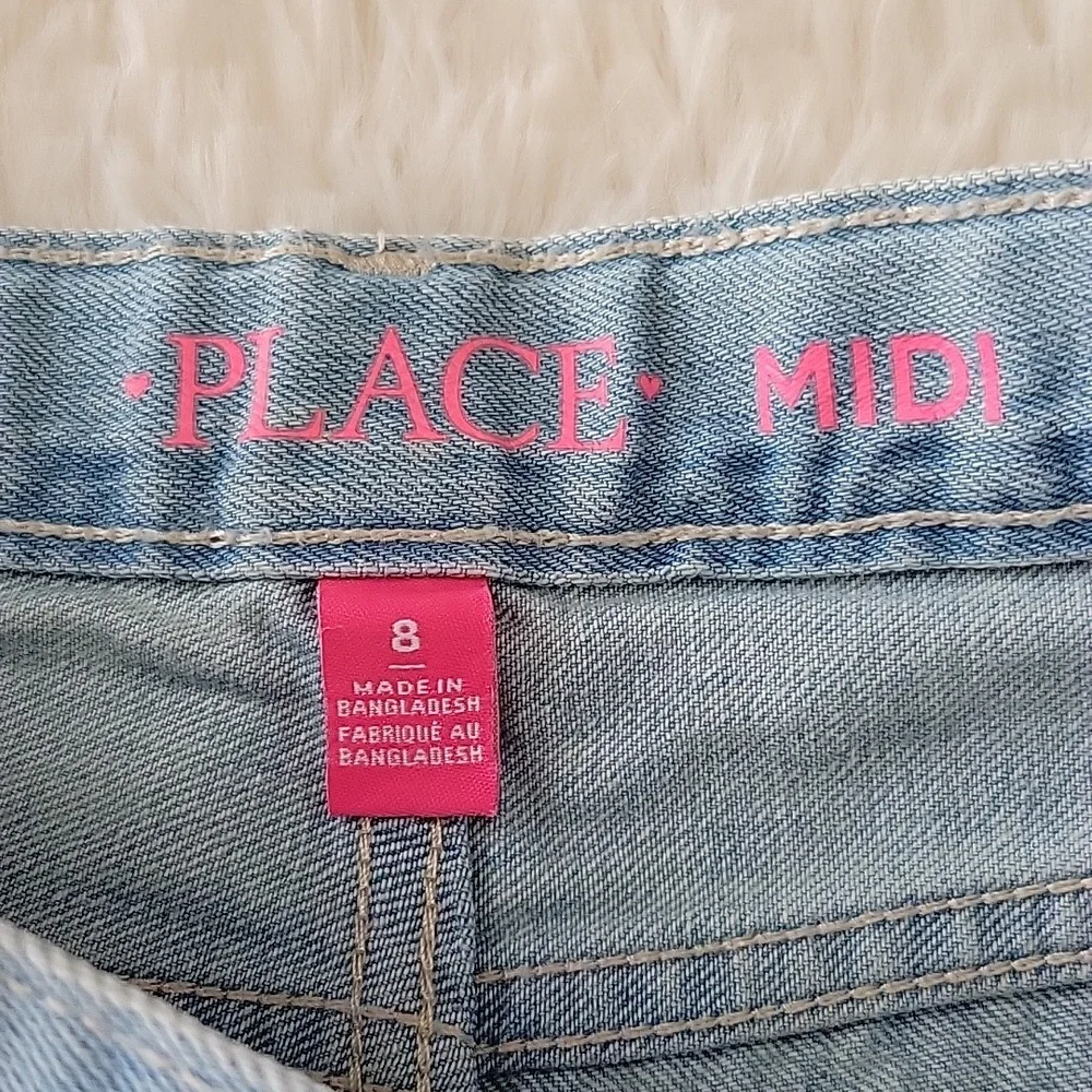 Children's Place Midi Shorts Unicorn Sequins Size 8